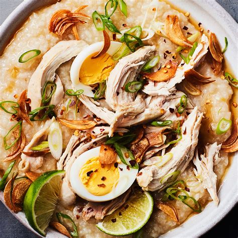 Arroz Caldo (Chicken Rice Porridge) .